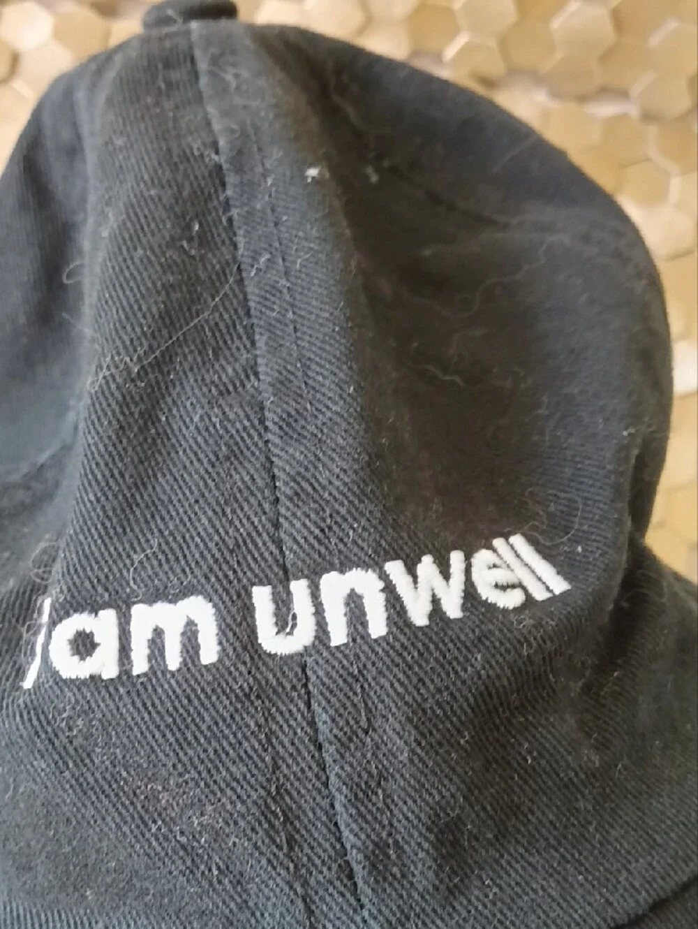 47 Black 'i am unwell' Embroidered Dad Hat